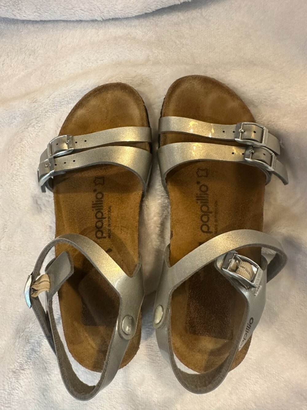 Birkenstock Papillio Silver Womens  Sandals Size: EU 37, US 6